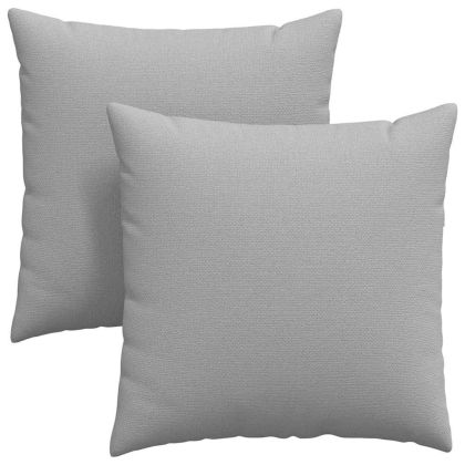 Диван възглавници 2 pcs Облачно сиво 80 x 80 cm текстил