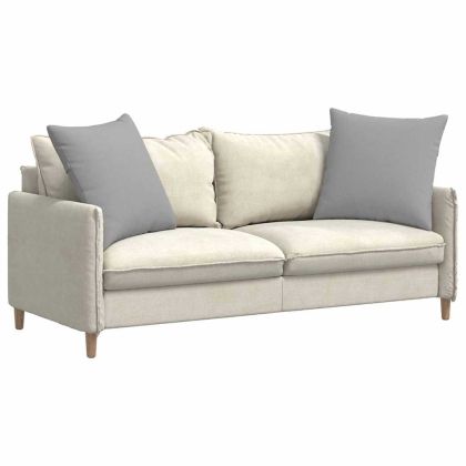 Диван възглавници 2 pcs Облачно сиво 80 x 80 cm текстил