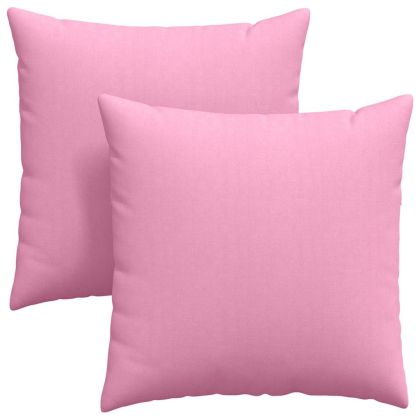 Диван възглавници 2 pcs Розово 80 x 80 cm текстил