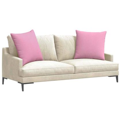 Диван възглавници 2 pcs Розово 80 x 80 cm текстил