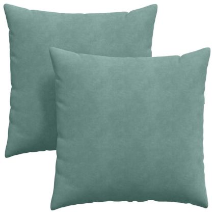 Диван възглавници 2 pcs Морско зелено 80 x 80 cm