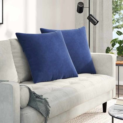 Диван възглавници 2 pcs Полицейско синьо 80 x 80 cm