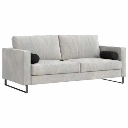 Възглавници валяци 2 pcs Черно Ø 15 x 40 см текстил