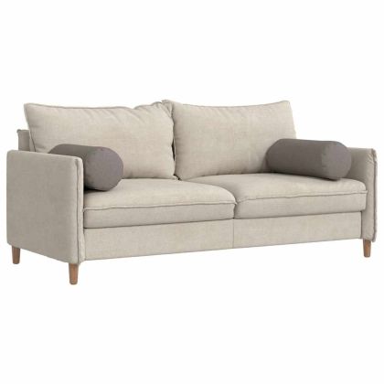 Възглавници валяци 2 pcs Таупе Ø 25 x 70 см текстил