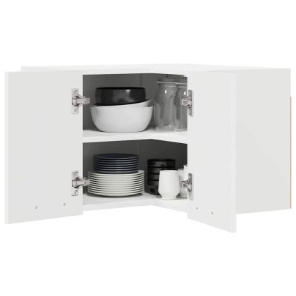 Висящ шкаф със съхранение Бяло 57 x 57 x 40 см Инженерно дърво