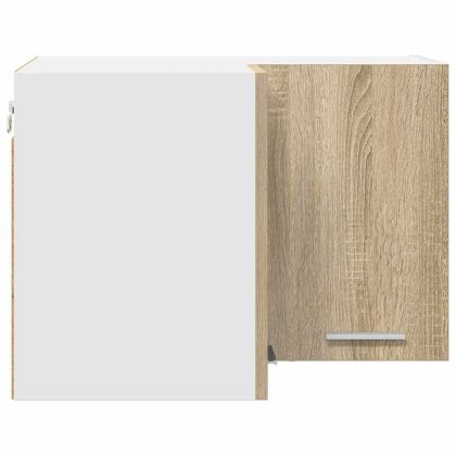 Висящ шкаф Сонома дъб и бяло 57 x 57 x 40 см Инженерно дърво