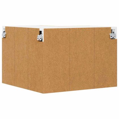 Висящ шкаф Сонома дъб и бяло 57 x 57 x 40 см Инженерно дърво