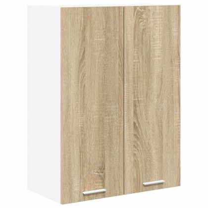 Висящ шкаф с врата Сонома дъб 60 x 31 x 80 см Инженерно дърво