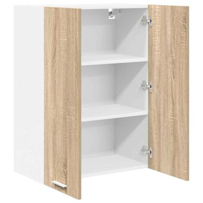 Висящ шкаф с врата Сонома дъб 60 x 31 x 80 см Инженерно дърво