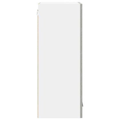 Висящ шкаф 2 pcs Циментено сиво 40 x 31 x 80 см Инженерно дърво