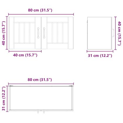 Кухненски шкаф Сонома дъб 80 x 31 x 40 см Инженерно дърво