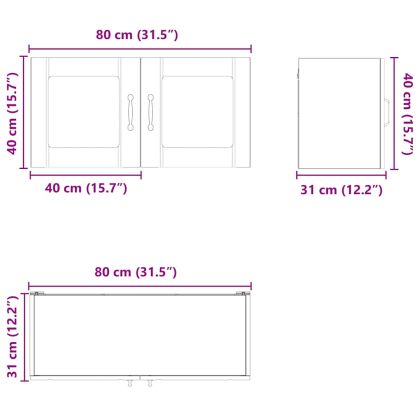 Кухненски шкаф Димян дъб 80 x 31 x 40 см Инженерно дърво