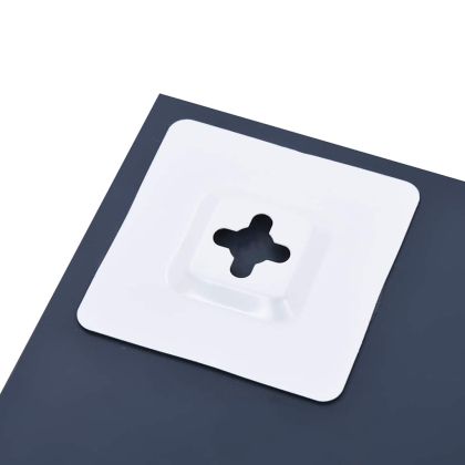 Стенно огледало с рафт, 60x60 см, закалено стъкло