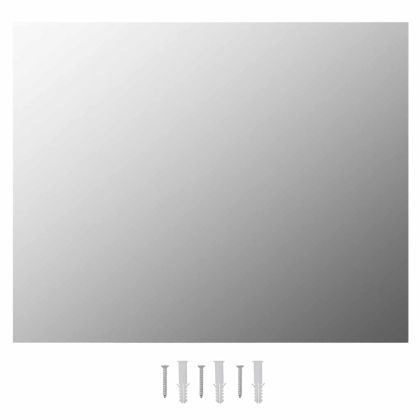 Стенно огледало без рамка, с LED лампи, правоъгълно, стъкло