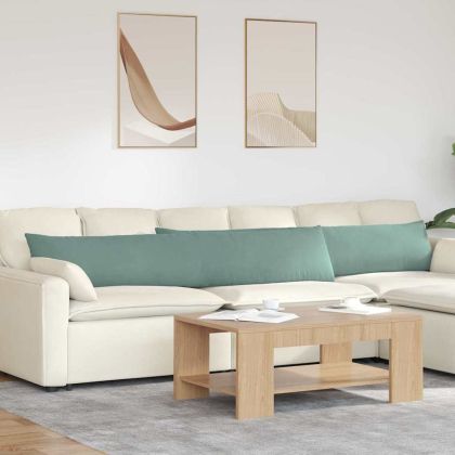 Диван възглавници 2 pcs Морско зелено 200 x 40 см