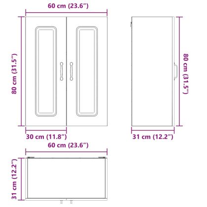 Кухненски шкаф Kalmar Кафяв дъб 60 x 31 x 80 см Инженерно дърво