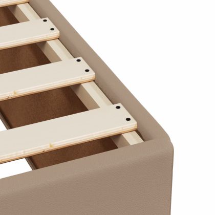 Боксспринг легло с матрак, капучино, 120x200см, изкуствена кожа