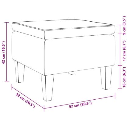 Табуретка с дървени крака, таупе, текстил