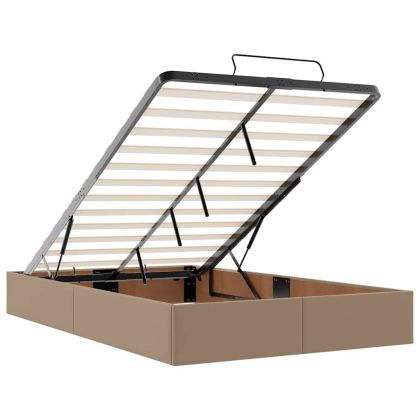 Османска легло с матрак, капучино, 120x200 см, изкуствена кожа