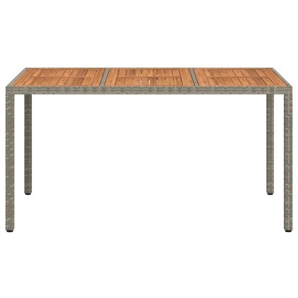 Градинска маса Сив 150 x 90 x 75 cm полиратан