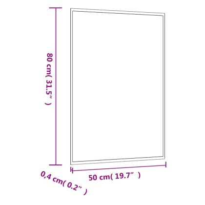 Стенно огледало 50x80 см стъкло правоъгълно