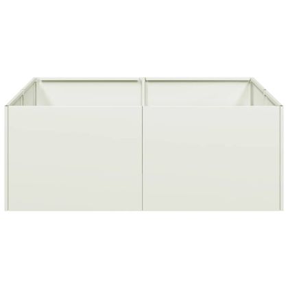 Кашпа, бяла, 80x80x30 см, стомана