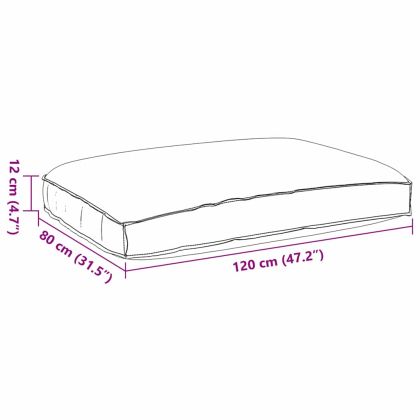 Възглавница Бежово 120 x 80 x 12 cm Оксфордска тъкан