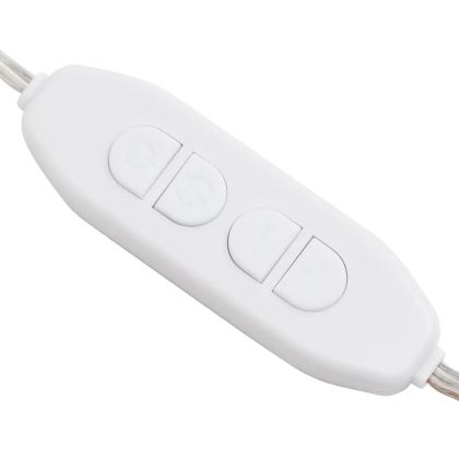 Огледало с LED лампи, 60x40 см, стъкло, арка