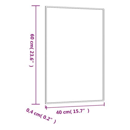 Стенно огледало 40x60 см стъкло правоъгълно