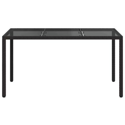 Градинска маса Черно 150 x 90 x 75 cm полиратан