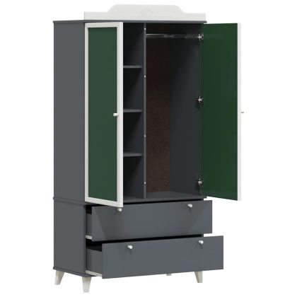 Дъска за записки Гардероб ROROS Сив и бял 90 x 45 x 180 cm