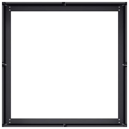 Кашпа, черна, 80x80x30 см, стомана