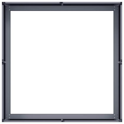 Кашпа, антрацит, 80x80x30 см, стомана