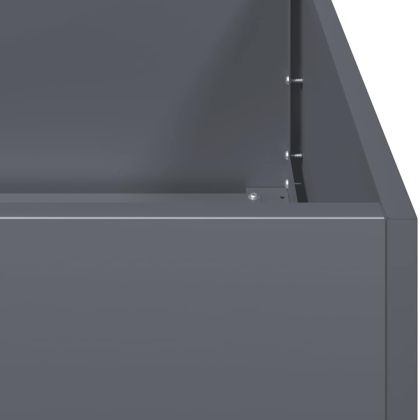 Кашпа, антрацит, 80x80x30 см, стомана