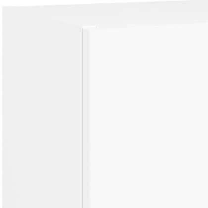 ТВ стенни модули с LED, 4 части, бели, инженерно дърво