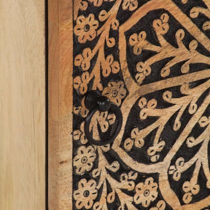 Нощно шкафче, 40x33x46 см, масивно мангово дърво