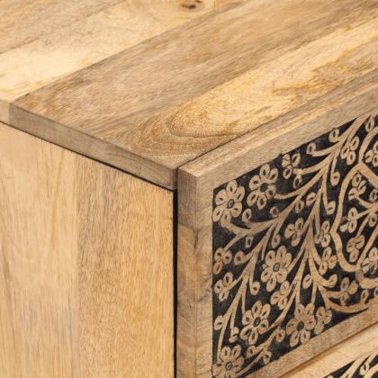 Нощно шкафче, 40x33x46 см, масивно мангово дърво