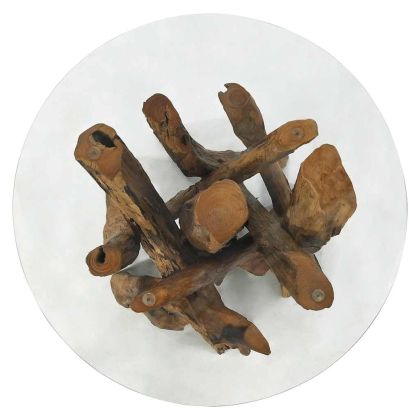 Маса за кафе, тиково дърво плавей масив, 60 см