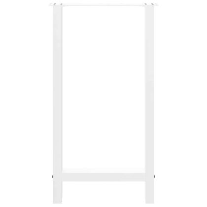 Крака за бар маса, бели, 2 бр., 50 x (90-91) см, стомана