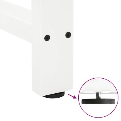 Крака за бар маса, бели, 2 бр., 50 x (90-91) см, стомана