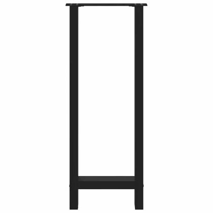 Крака за бар маса, черни, 2 бр., 40 x (100-101) см, стомана