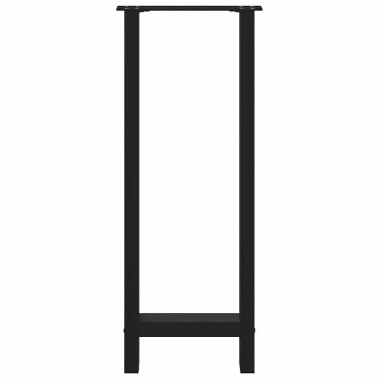 Крака за бар маса, черни, 2 бр., 50 x (100-101) см, стомана