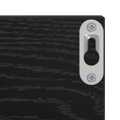 Стенен рафт 2 pcs Черния дъб 80 x 11,5 x 18 см Инженерно дърво