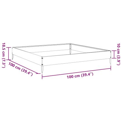Градинска повдигната леха 100x100x18,5 см поцинкована стомана