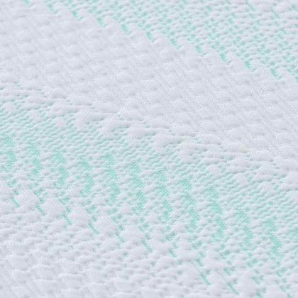 Топер за матрак Бяло и зелено 160 x 200 cm Жакардова тъкан