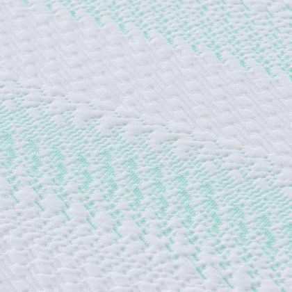 Топер за матрак Бяло и зелено 70 x 200 cm Жакардова тъкан