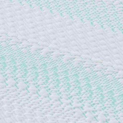 Топер за матрак Бяло и зелено 70 x 200 cm Жакардова тъкан