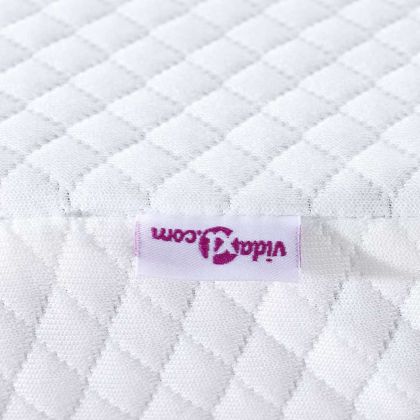 Топер за матрак от мемори пяна 140 x 190 cm Thick Меко Бяло