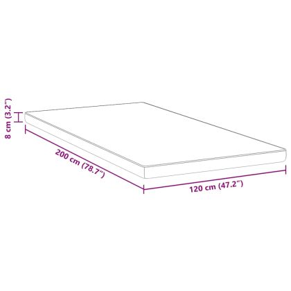 Топер за матрак 120 x 200 cm дебелина Жакардова материя Бяло