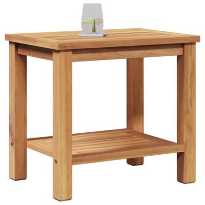 Масичка за кафе Кафяво 50 x 35 x 45 cm Тиково дърво масив